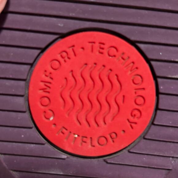 Fitflop purple slide sandals adjustable US 9M platform padded comfort walking - Picture 9 of 12